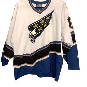 Chris Simon Vintage Capitals Starter Jersey Mens XL Screaming Eagles NHL Hockey